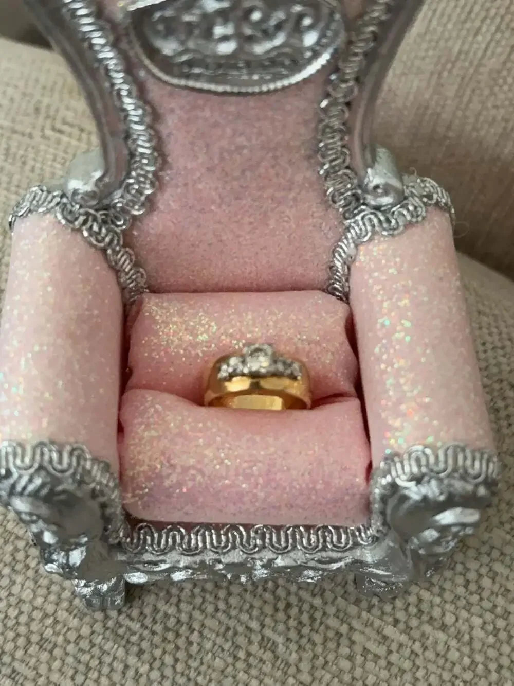Vintage 14k Yellow Gold Five-Stone Diamond Engagement Ring